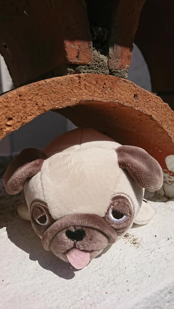 LIV HEART Marshmallow Animal Mascot Hana the Pug 11cm Fluffy and (approx. Long), Squishy, 48657-32