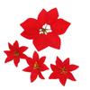 New Poinsettia Bouquet - Christmas Flannel Flower Decoration