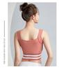Damski Biustonosz Sportowy na Wysoki Wpływ z Zamkiem Błyskawicznym Zapobiegający Opadaniu - Kamizelka Boczna do Biegania i Jogi
