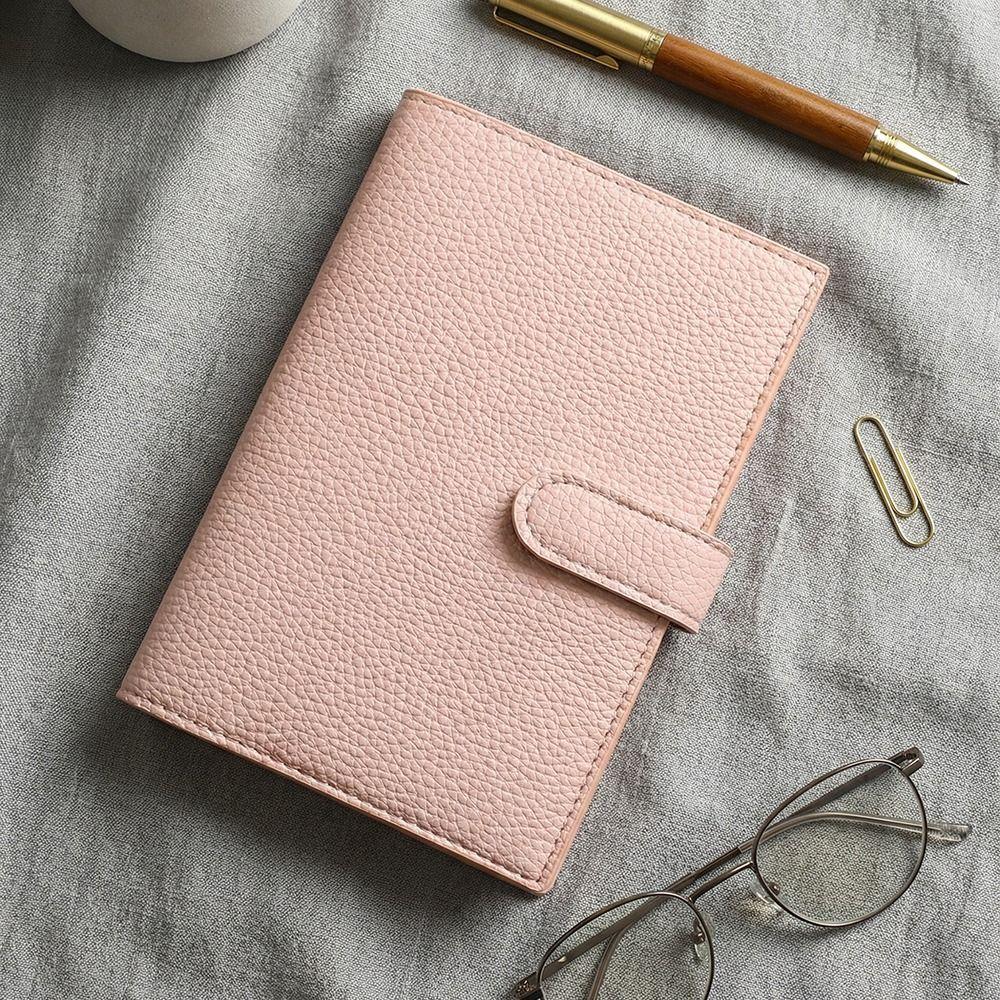 Diary Litchi Leather Portable Notebook Exquisite Thickened Work Notepad Paper Mini Business Meeting Record Book Student