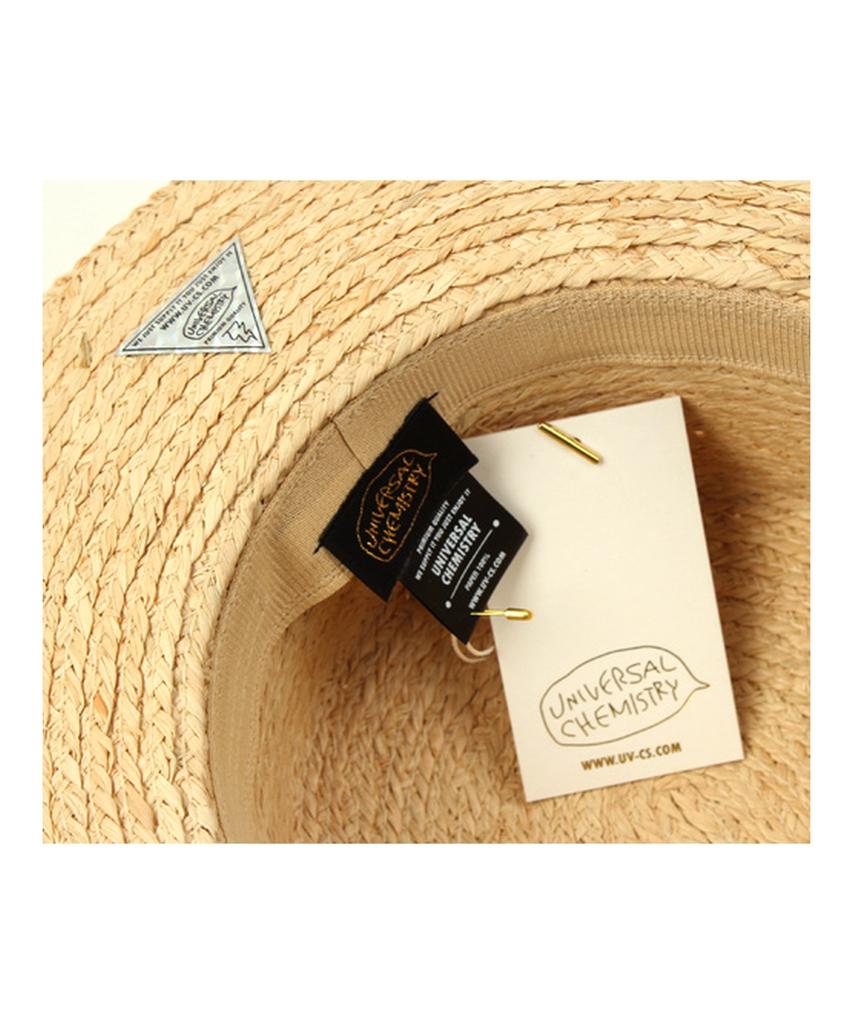 Yunibeosyeolkemiseuteuli Gdmt Raffia Flat Fedora Raffia Hat