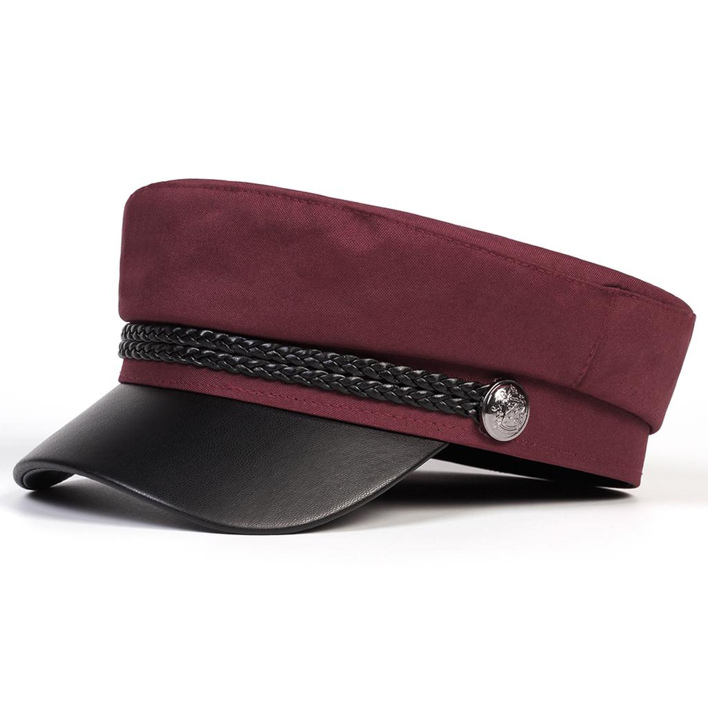 Unisex White Buckle Military Hats Flat Top Baseball Caps For Women Outdoor Sports Cadet Sunscreen Hat