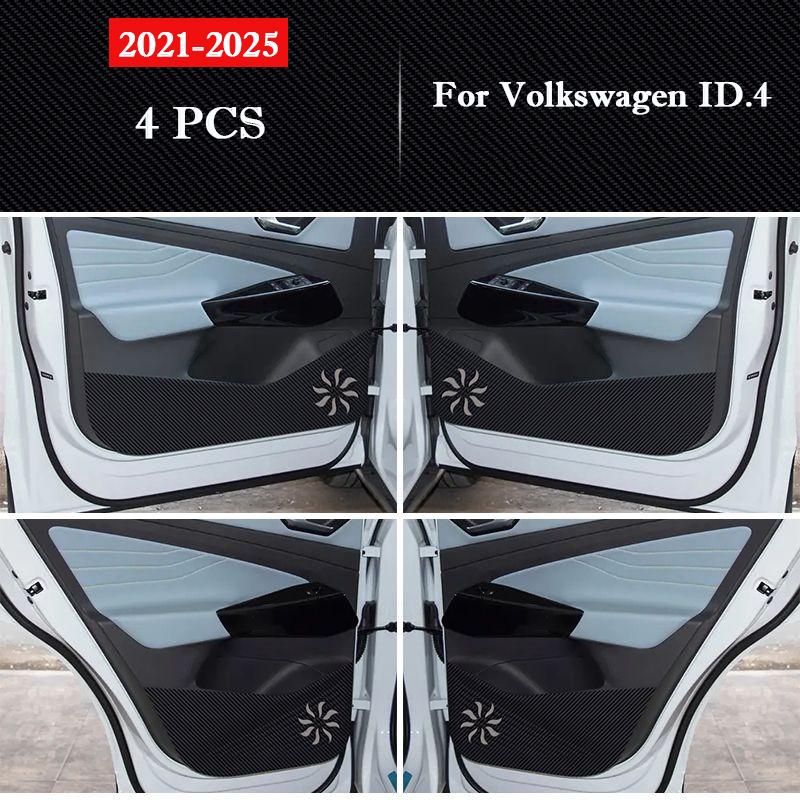 For Volkswagen ID.4 Crozz 2026-2026 Car Door Anti Kick Pad Protection Sticker Carbon Fiber Scratch Resistant Film Accessories