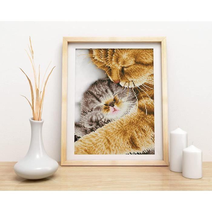 Kit de création d'œuvre d'art - Diamond Dotz - Tender Moments Maman chat - 13 facettes - Pour enfants