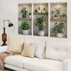 As Shown 3D Plant Wall Stickers Creative Indoor Plant Stickers Creative Wall Art Art Studio Decor Bedroom Wall Stickers