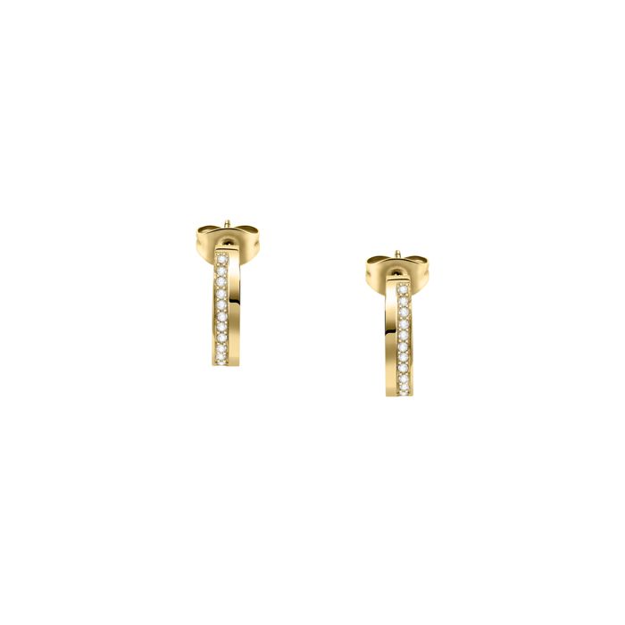 Boucles d'oreilles en acier et cristal - SAUP05