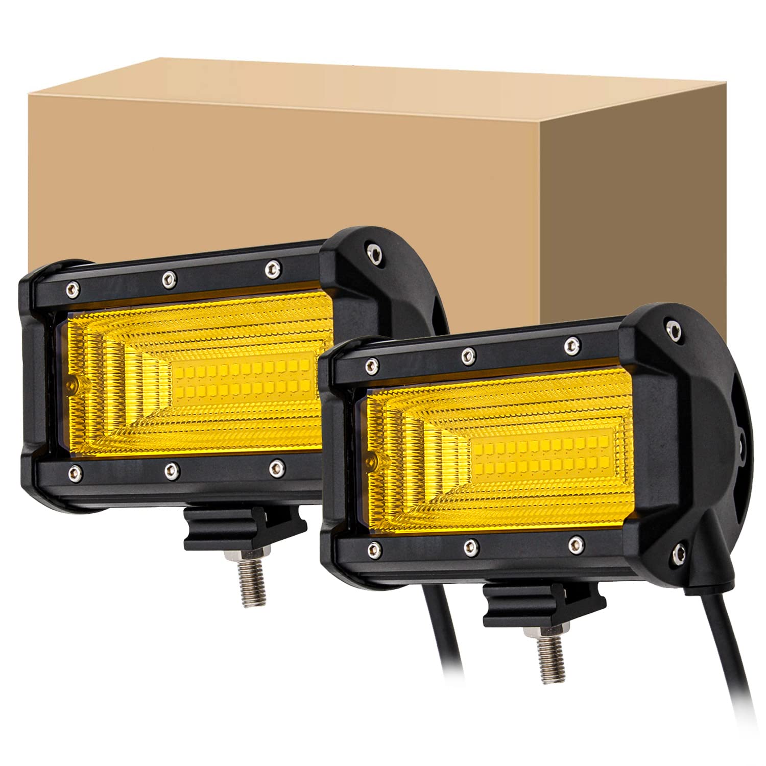 

CLOWICSR 72 Вт Светодиодный рабочий свет высокой яркости с золотым свечением, Рабочий свет, Палубный свет, Подсветка, 72WS3 жёлтый