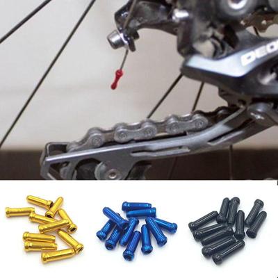 Embouts de câble de frein en aluminium, 10 pièces, pour vtt, vélo de route, vélo de route, sertissages, embouts de câble de changement de vitesse