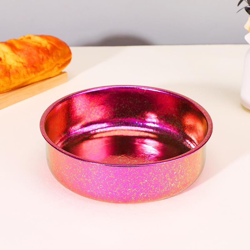 

20cm Korean-style Pure Titanium Seafood Basin,Single-layer,Crystalline,Antibacterial,Fresh-keeping,Mold-proof,Large Fruit PLATE фиолетовый