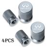 For Infiniti Q50 FX35 Q30 G37 Q70 QX70 G35 Q60 QX50 QX60 QX30, 4Pcs Car Wheel Tire Valve Caps, Tyre Stem Covers, Waterproof, UU666