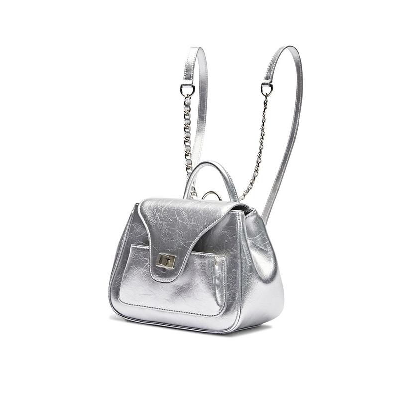 Nische Ins Silber Rucksack Sommer Schlicht Trendig Klein Xiangfeng Handtasche Lässige Schultertasche