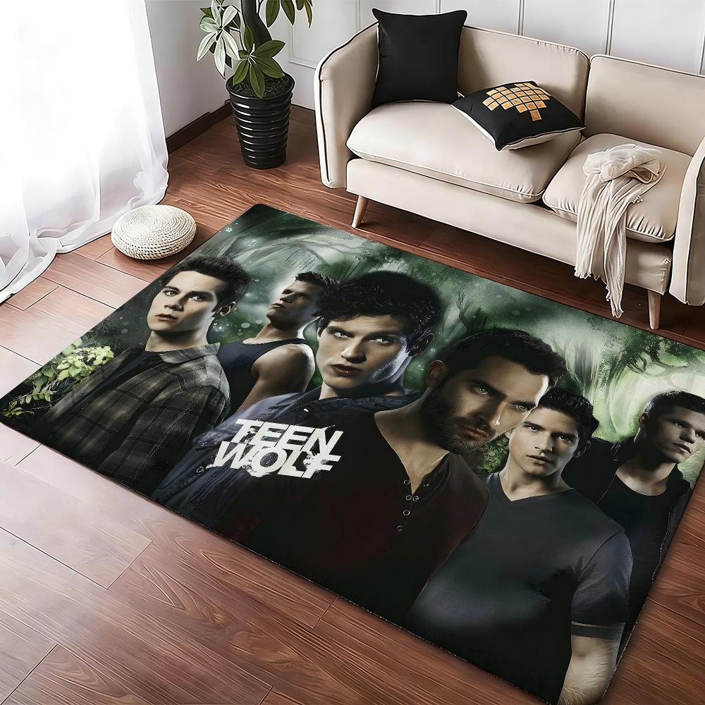 Popular TV Teen Wolf Floor Mat Soft Thickened Absorbent Non-Slip Bedroom Living Room Door Mat Home Decor Flannel Rugs