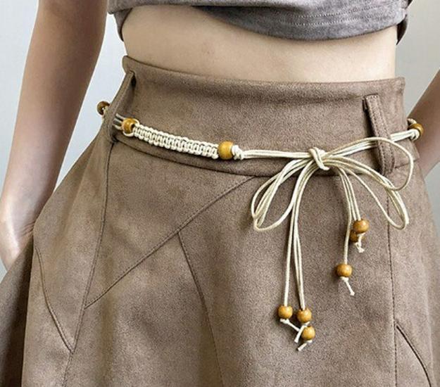 Bohemian Decorative Woven Waist Belt for Women - Vintage Ethnic Style Dress Accessory