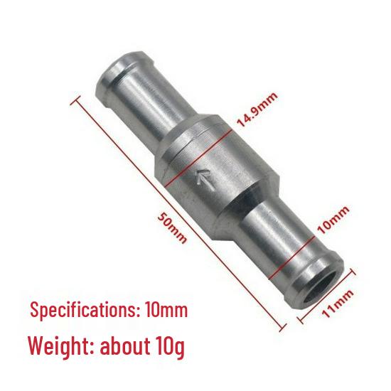 Benzin- & Dieselkraftstoffpumpe Einweg-Rückschlagventil, Aluminiumlegierung, Größen 4/6/8/10mm, für Auto- & Boots-Handölpumpenzubehör.