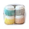 4Pcs 40ML Silicone Travel Bottle with Clear PVC Bag Leak Proof Reusable Facial Cream Lotion Sunscreen Storage Jar Portable Refillable Empty Toiletries
