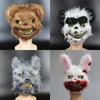 Halloween Carnival Terror Mask Unisex Cosplay Funny Animal Headgear Latex Animal Masks Dog Donkey Horse Head Funny Scary Prop