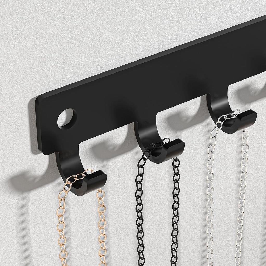 Necklace Holder and Organizer with 12 Hooks - Necklace Hanger for Wall