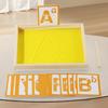 Montessori Wooden Sand Tray with English Letter Tracing Cards for Early Education & Word Recognition