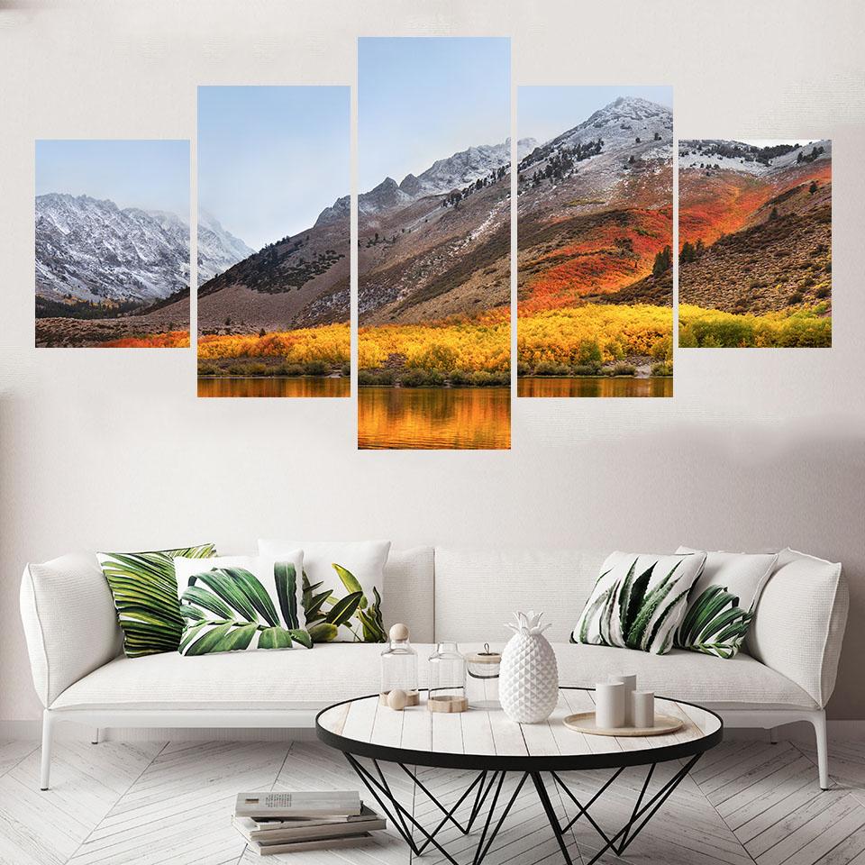 

5 панелей пейзаж Сьерра-Невада Снежная гора в наличии холст картины постеры и принты настенная художественная картина домашний декор без рамки 20x35cm*2 20x45cm*2 20x55cm*1