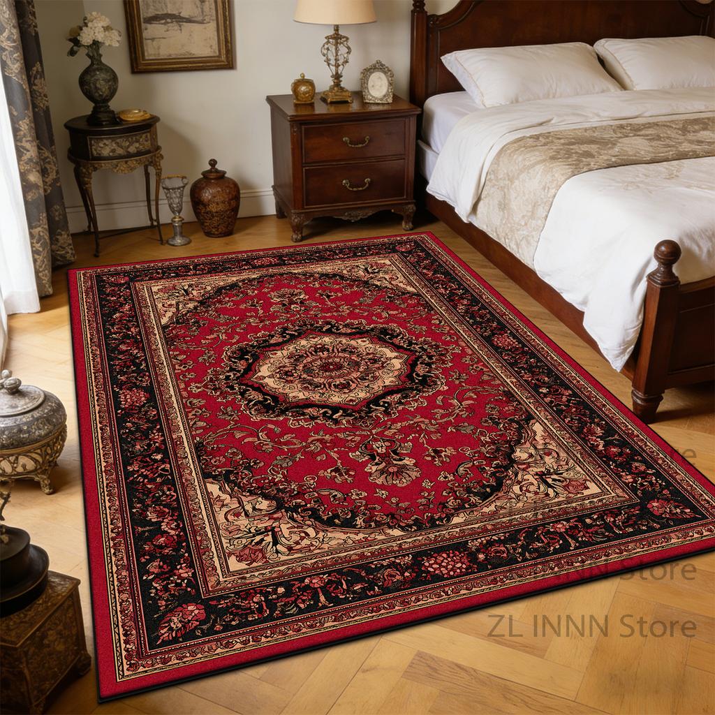 Persian Ethnic Style Bedroom Bedside Large Rugs Decoration Home Sofa Non-slip Washable Living Room Carpet Dining Room Floor Mat