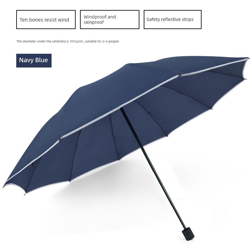 Twelve-Rib Extra-Large Dual-Purpose Manual Folding Umbrella for Men and Women, Business Sun Protection Sunshade Umbrella
