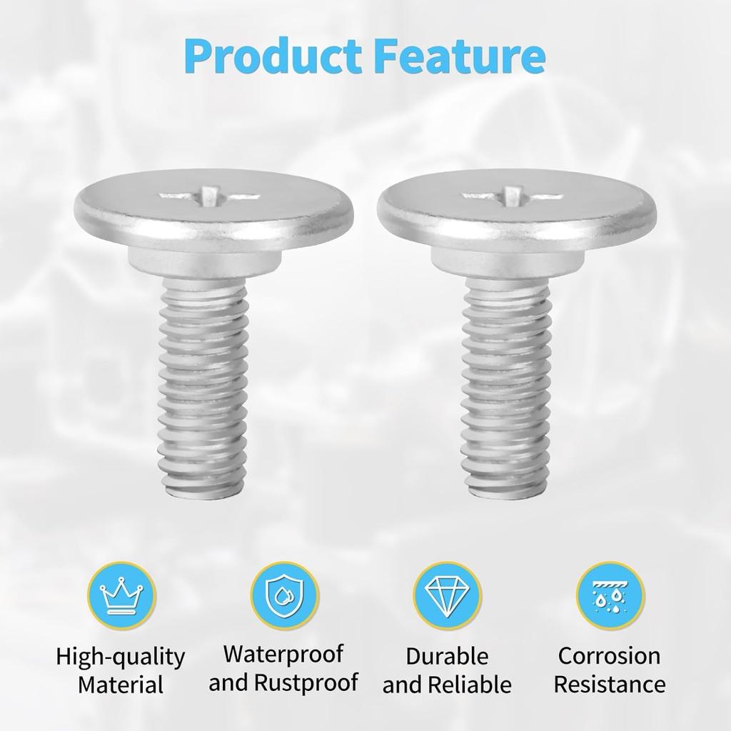 2 PCS Lower Engine Cover Bolt Pin Screws Set Compatible with Hon-da Civic Accord CRV, Replaces 90105-TBA-A00