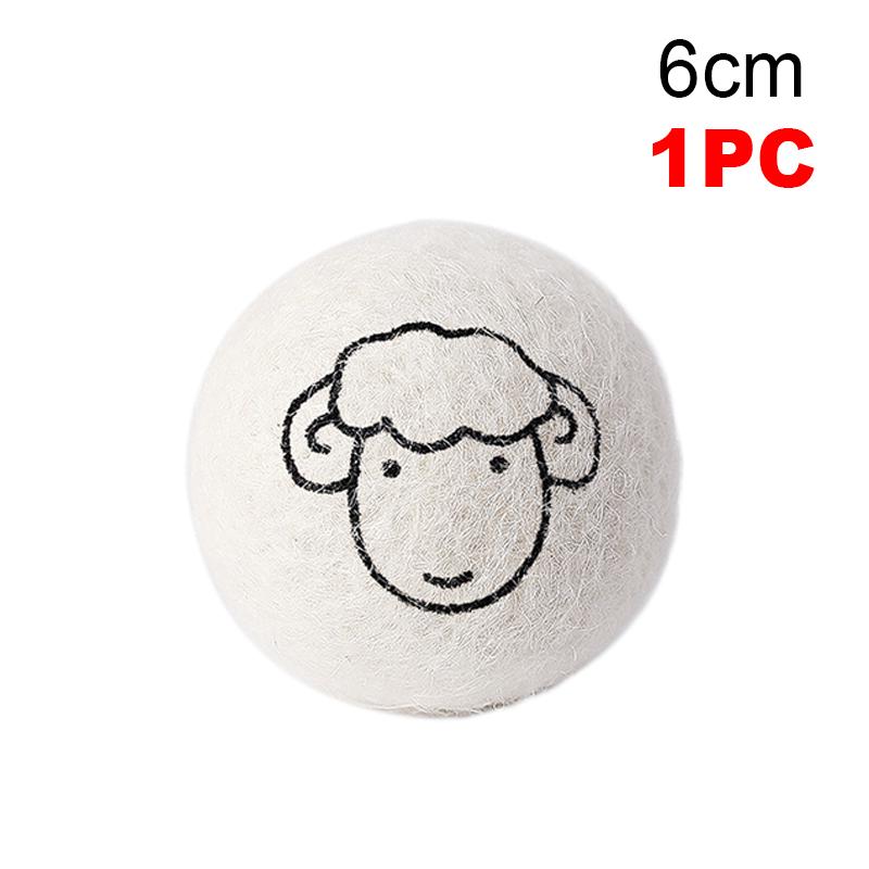 6pcs Reusable Wool Dryer Balls Home Washing Fleece Drying Laundry Ball Clothes Softener Washing Machine Accessories 3/4/5/6/7cm