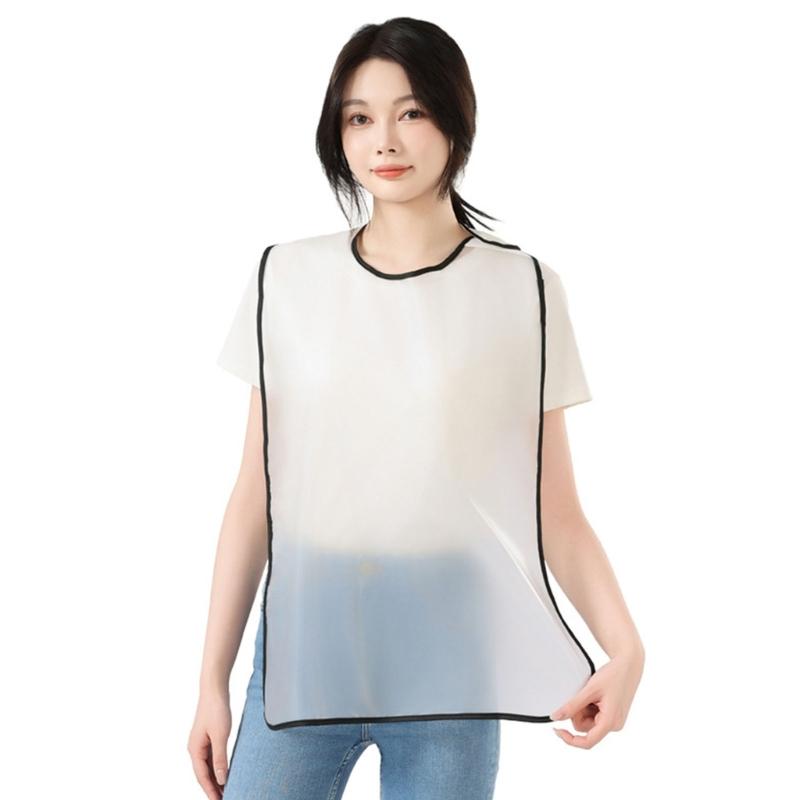 Waterproofing Adult Dining Bib Scarf for Elderly Comfortable Reusable Clothing Protector Fashionable
