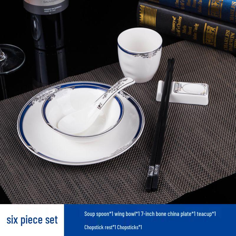 Luxury Ceramic Dinnerware Set: Plates, Bowls, Spoons & Cups for Restaurants & Clubs