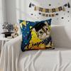 Graduation Cat Pillow Cover Congrats Student Cushion Case Funny Animal Art Throw Pillow School Celebration Home Decor