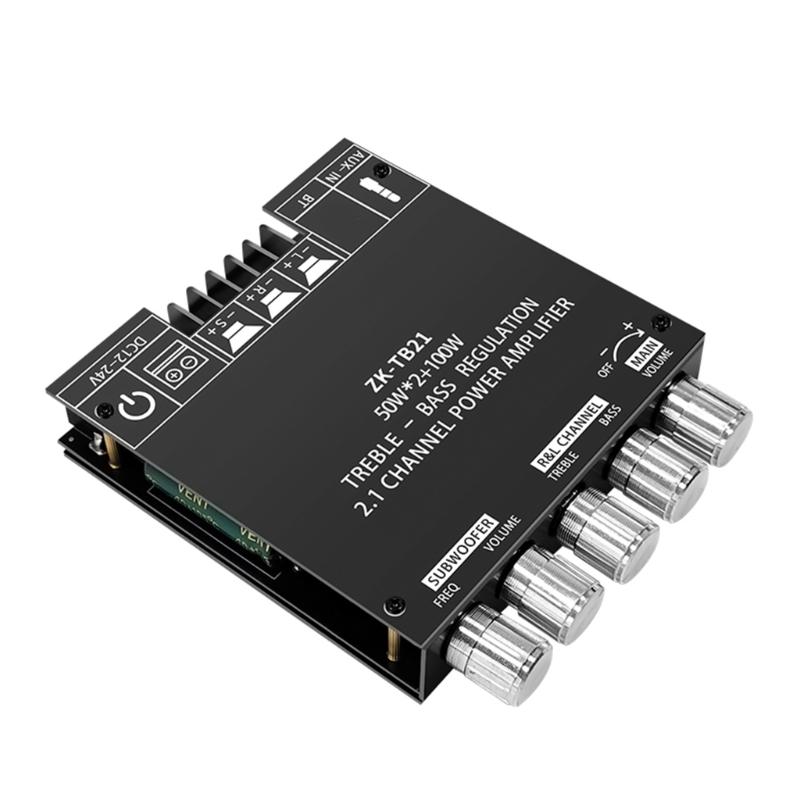 ZK-TB21 2.1-Channel Bluetooth-compatible 5.0 Audio Amplifier Board Module 50Wx2+100W AMP