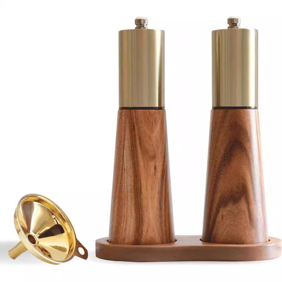 Acacia Wood GrinderManual Pepper GrinderMulti-Use Flavor BottleKitchen Tools