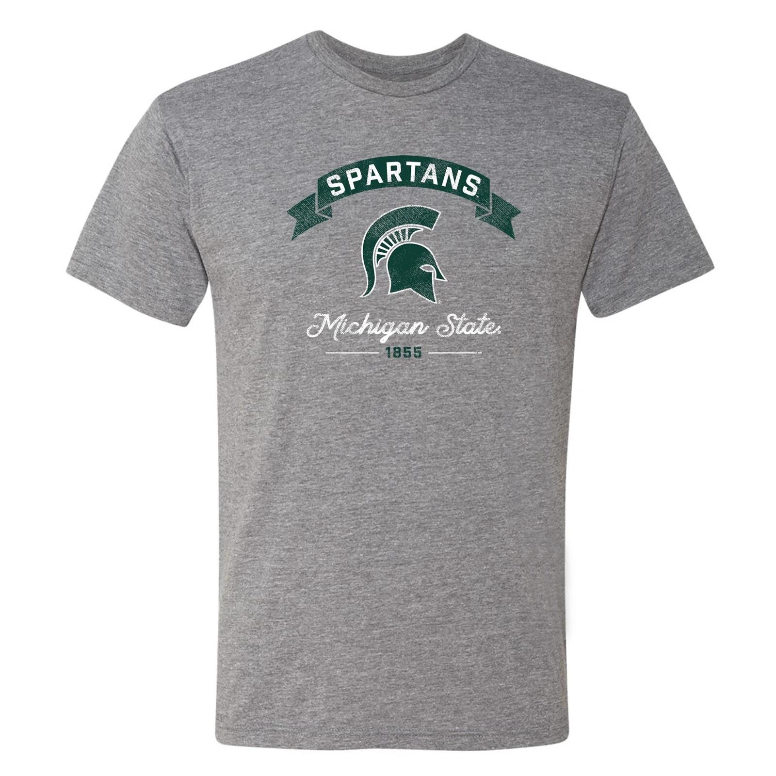 MSU Ribbon Arc NLA Triblend T-Shirt - Premium Heather S