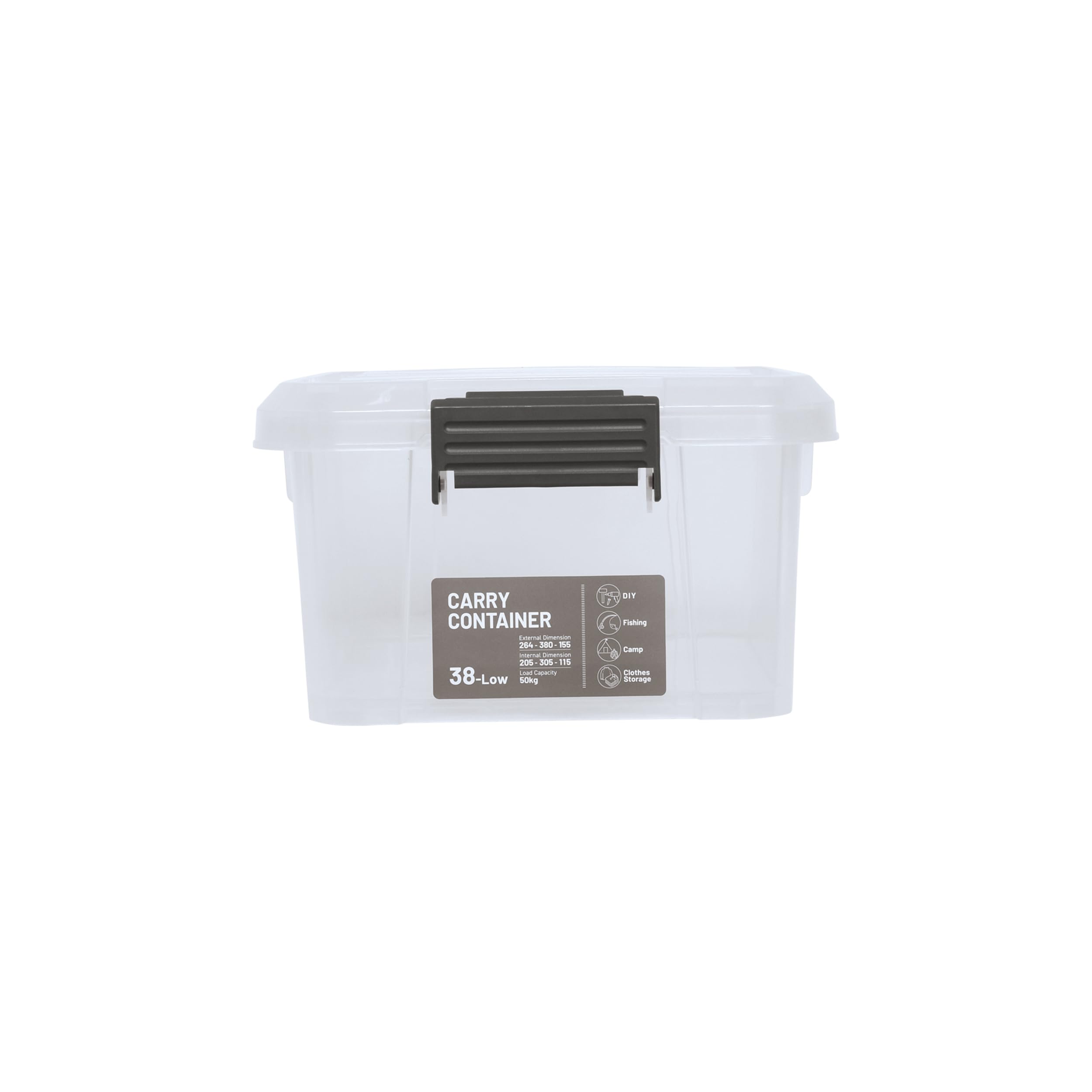 

Carry Container 38 Low Clear Set of 2 DIY Outdoor Storage