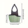 1-4PCS Household Adjustable Button Type Sink Drain Hanging Bag Kitchen Storage Shelf Faucet Sponge Twolayer Drain Hanging Basket