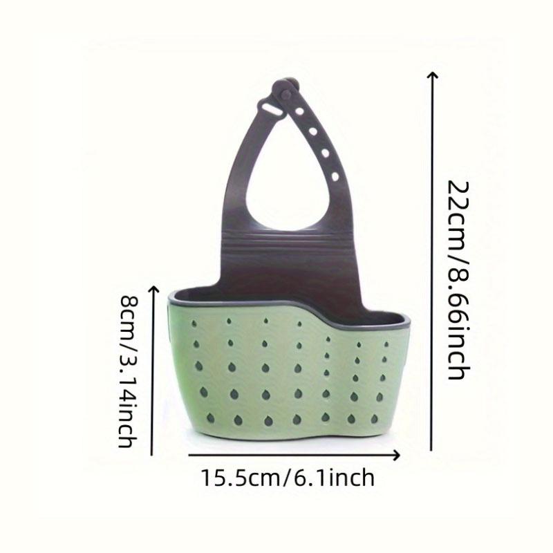 1-4PCS Household Adjustable Button Type Sink Drain Hanging Bag Kitchen Storage Shelf Faucet Sponge Twolayer Drain Hanging Basket