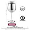 Stainless Steel Wine Glass 17 oz, Unbreakable Wine Glasses Unique and Cool Portable Metal Wine Glass for Outdoor Events, Picnics