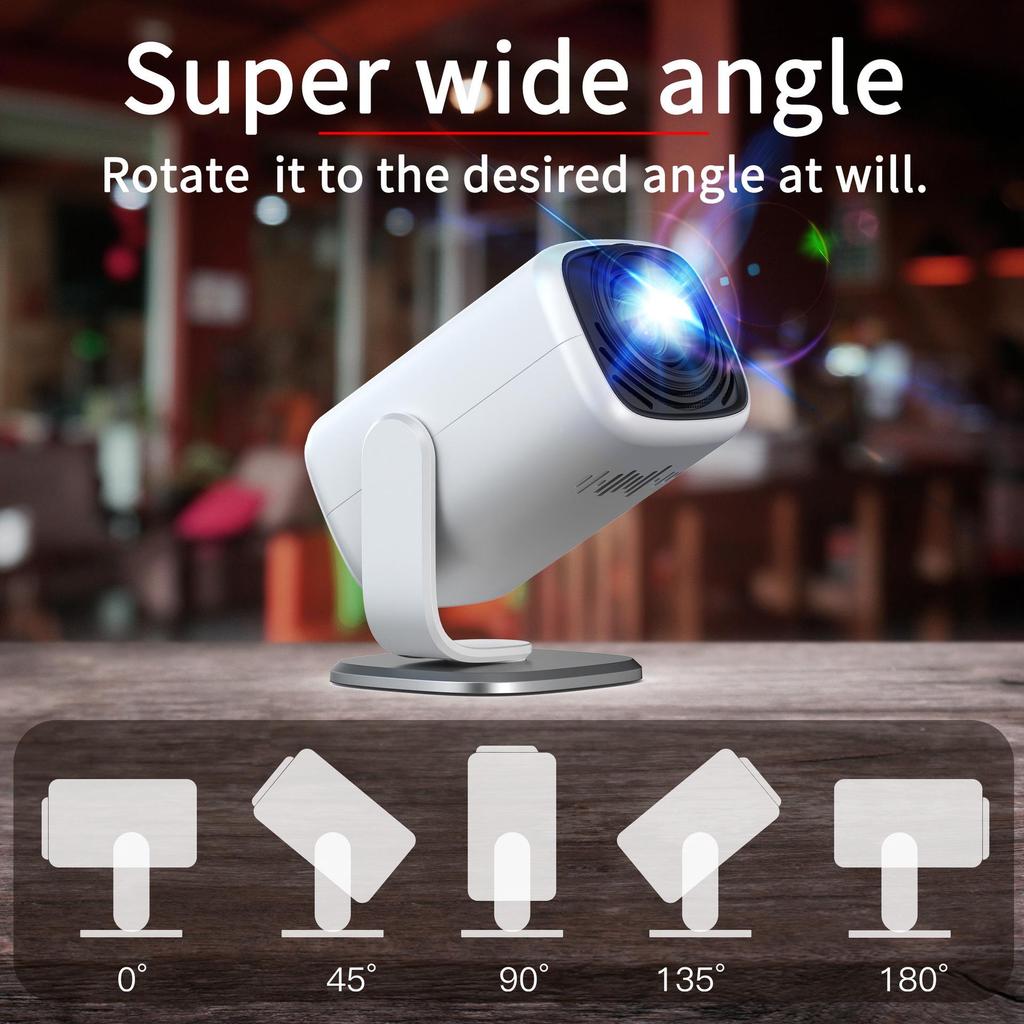 YL05A Portable HY300 Projector: 1080P and 4K Android Smart Support