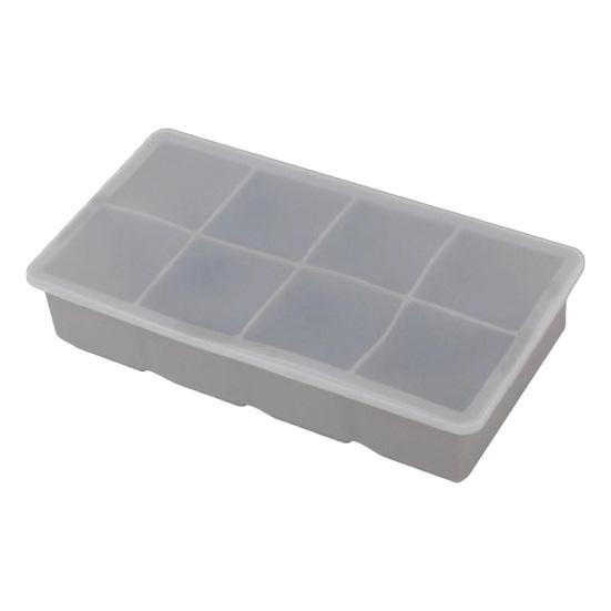 Silicone Ice Cube Tray with Lid 4/6/8 Cavities Easy Release Summer Refrigerator Cocktail Whiskey Ice Maker Press Mold Kitchen Supplies