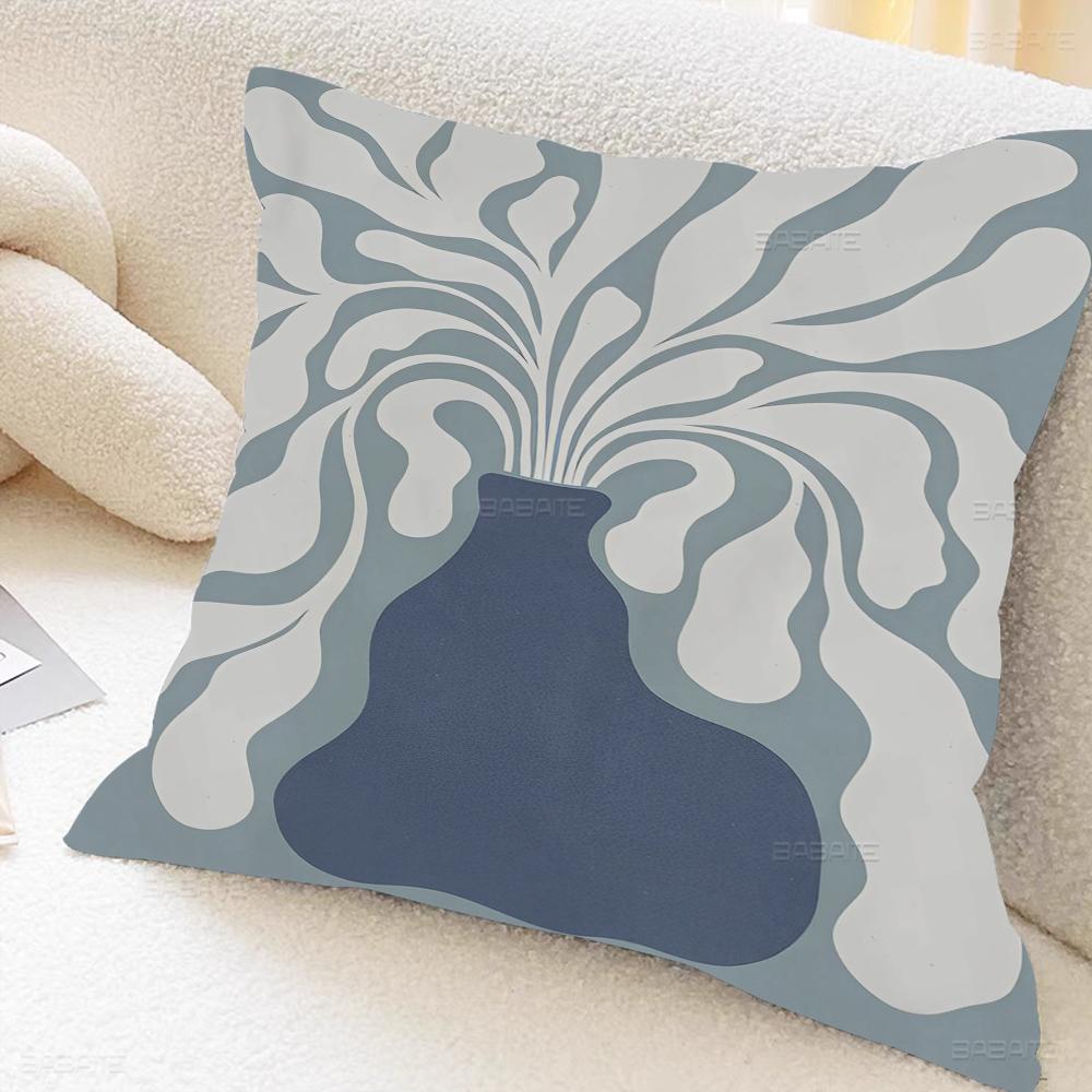 Matisse Flowers Leaf Pillow Covers Cartoon Sofa Decorative Home Double-sided Printing Short Plush Cute Cushion Cover