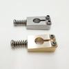 6-piece Set of Round-hole Bridge Natural Brass and Natural Stainless Steel Electric Guitar Bridges String Guide Bridge