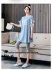 Korean-Style Maternity Summer T-Shirt and Mid-Length Dress Two-Piece Set