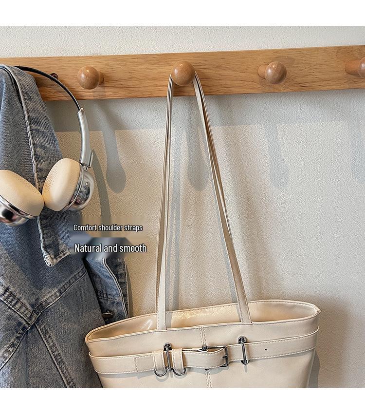 Women's Retro Large Capacity Tote - Autumn/Winter 2025 Versatile Shoulder & Underarm Bag for Fashion & Commute