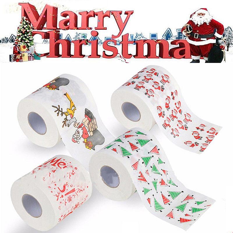 2/1 STÜCKE Weihnachtsmuster-Serie Rollenpapier Weihnachtsdekoration Drucke Niedliches Toilettenpapier Weihnachtsdekor Für Wohnkultur Zubehör
