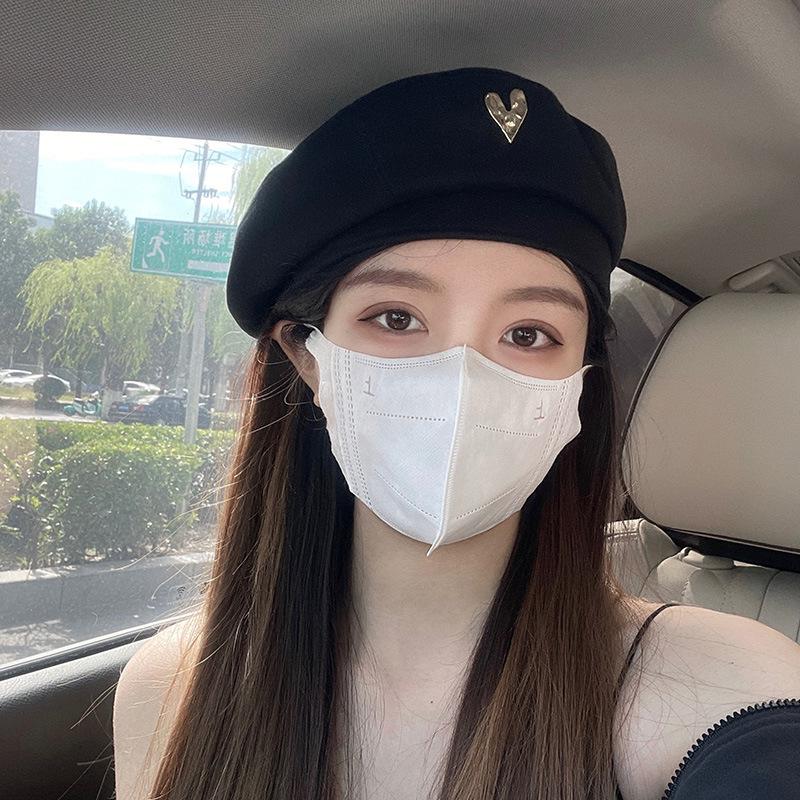 Women's Retro Japanese Cartoon Bear Wool Beret Hat