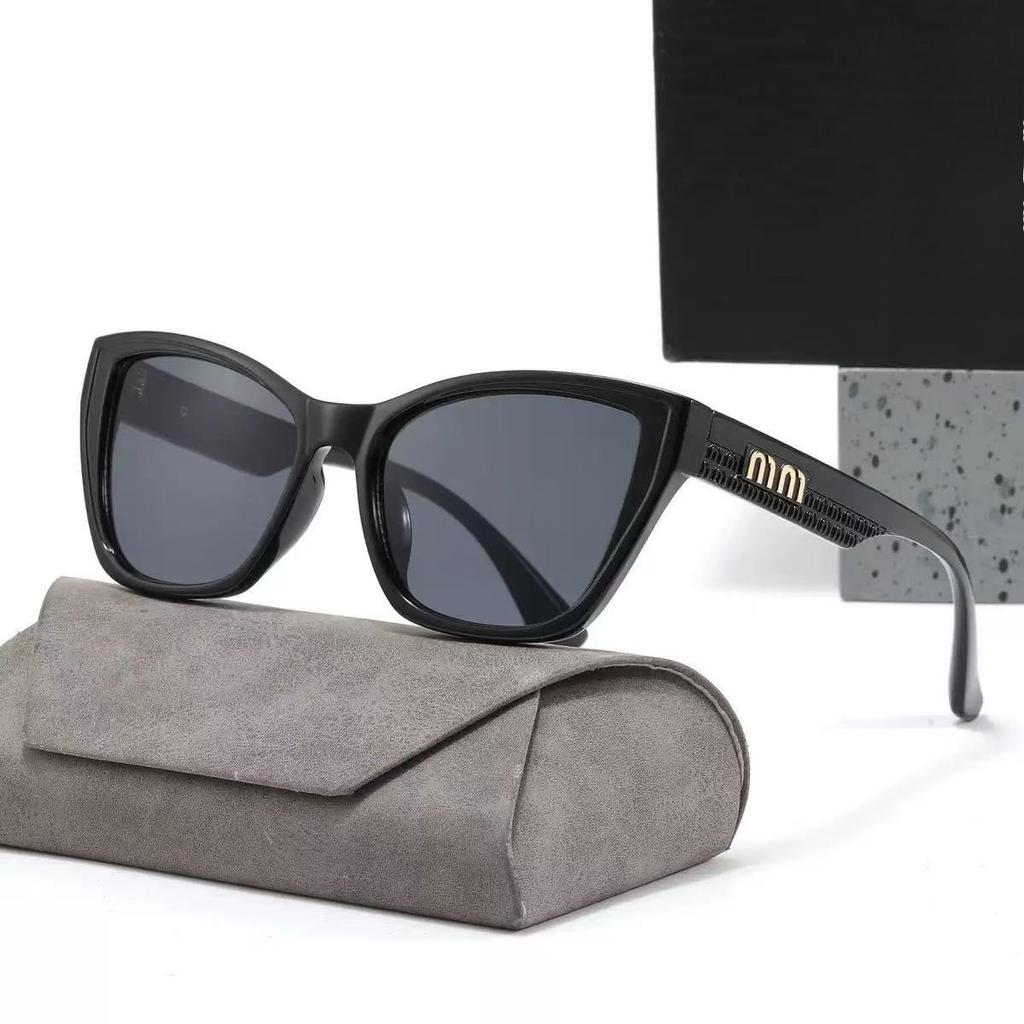 Women's Fashionable and Retro Cat-eye Sunglasses UV400 Ultraviolet-proof Outdoor Large Frame Shades Glasses Eye Protection