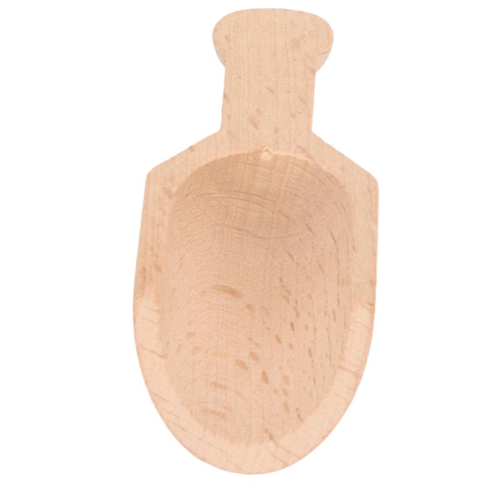 12pcs Multipurpose Mini Wooden Scoop Polished Surface Small Salt Scoop For Kitchen
