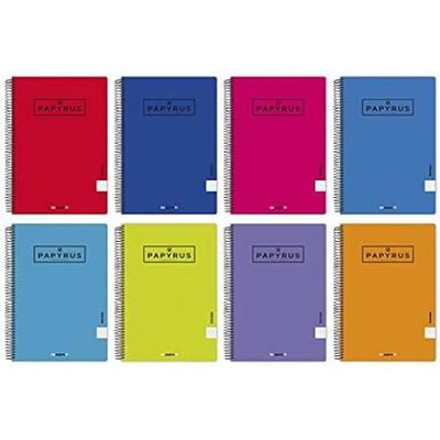Spiral Notebooks - UNIPAPEL - Papyrus 01-Uniclasic - Pack of 10 - 80 Sheets - 90 G