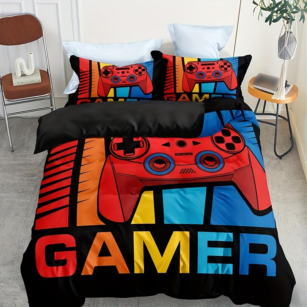 3pcs Duvet Cover Set Video Games Pattern Bedding Set Duvet Cover For Bedroom Guest Room (1*Duvet Cover + 2*Pillowcases