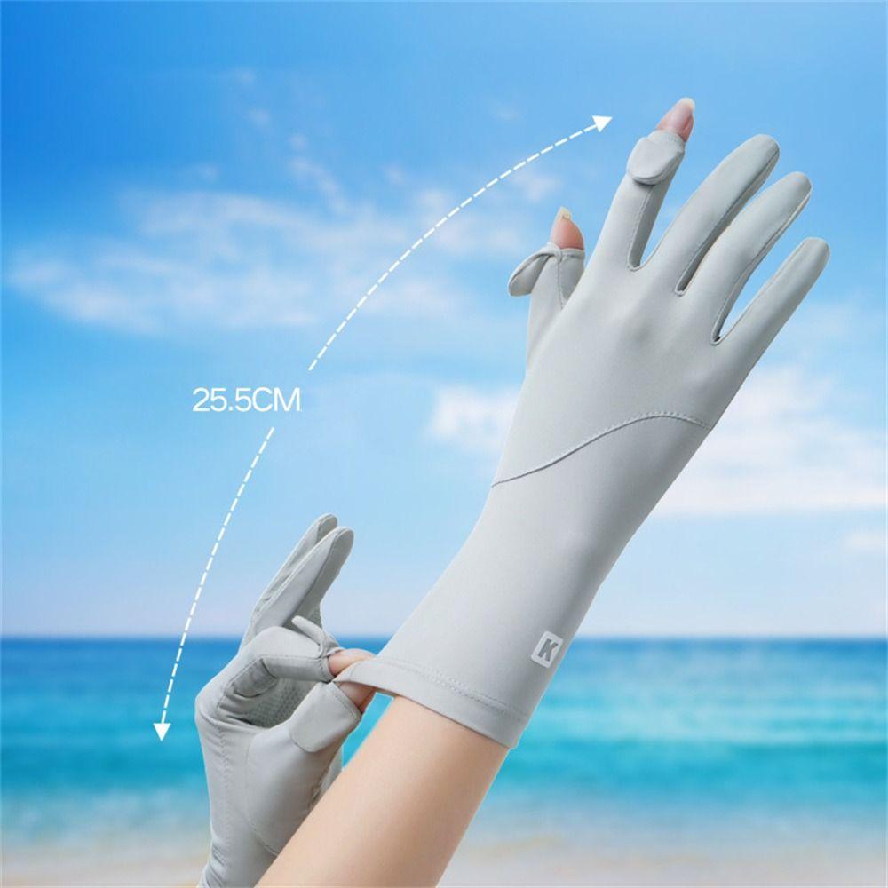 Thin Sun Protection Gloves Elastic Anti-UV Mittens Fashion Cycling Driving Gloves Running Sports